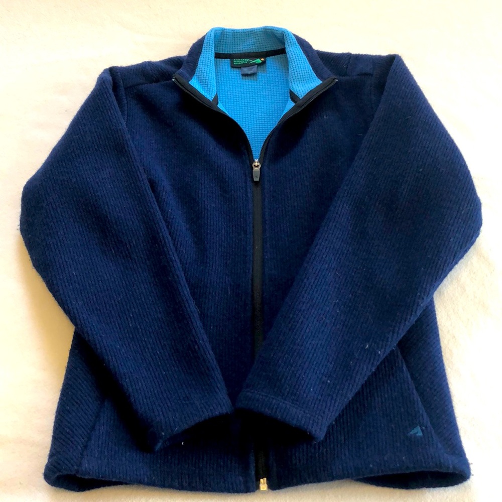 Eastern Mountain Sports Blue Wool Layer Jacket